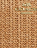 Coach Large Corner Zip Wristlet Toast Black