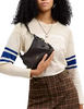 Coach Laurel Shoulder Bag 22 With Buckles In Signature Canvas Walnut Black