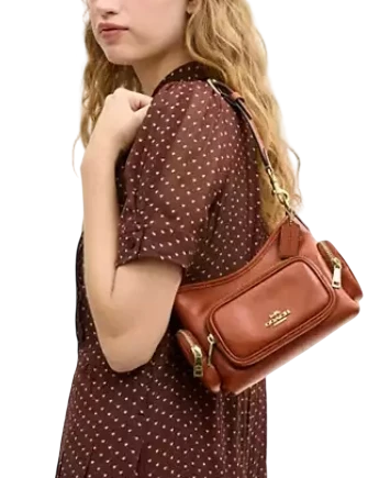 Coach Laurel Shoulder Bag 22 With Pockets Cinnamon