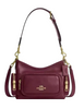Coach Laurel Shoulder Bag 22 With Pockets Dark Cherry