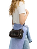 Coach Laurel Shoulder Bag 22 With Pockets In Loved Leather Black Brown