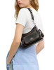 Coach Laurel Shoulder Bag 22 With Pockets In Loved Leather Black Brown