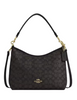 Coach Laurel Shoulder Bag In Signature Canvas Walnut Black