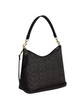 Coach Laurel Shoulder Bag In Signature Canvas Walnut Black