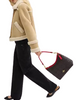 Coach Laurel Shoulder Bag In Signature Canvas Walnut Bold Red