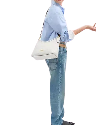 Coach Laurel Shoulder Bag In Signature Canvas White Chalk