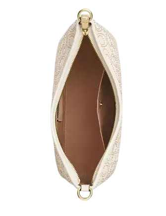 Coach Laurel Shoulder Bag With Signature Rivets Chalk