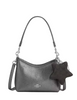 Coach Laurel Small Shoulder Bag With Star Charm Metallic Graphite and Walnut