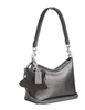 Coach Laurel Small Shoulder Bag With Star Charm Metallic Graphite and Walnut