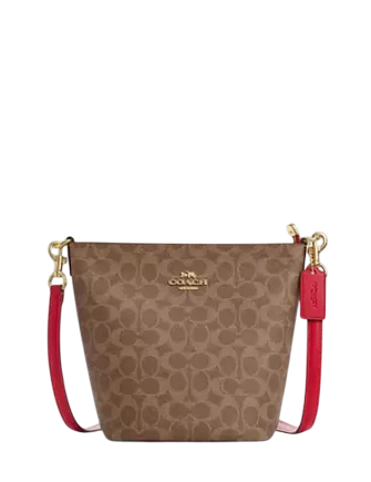Coach Logan Duffle Bag In Signature Canvas Tan Carnation