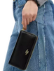 Coach Long Zip Around Wallet Black