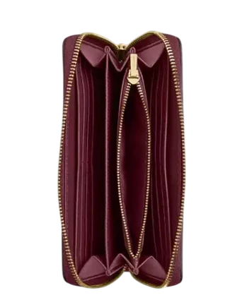 Coach Long Zip Around Wallet Dark Cherry