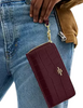 Coach Long Zip Around Wallet Dark Wine