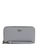 Coach Long Zip Around Wallet Grey Blue