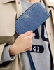 Coach Long Zip Around Wallet In Denim Indigo