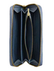 Coach Long Zip Around Wallet In Loved Denim Light Indigo