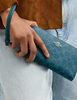 Coach Long Zip Around Wallet In Signature Canvas Aquamarine Teal