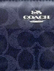 Coach Long Zip Around Wallet In Signature Canvas Dark Denim