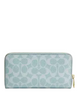 Coach Long Zip Around Wallet In Signature Canvas Light Blue