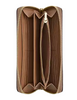Coach Long Zip Around Wallet In Signature Canvas Tan Pink Petal