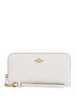 Coach Long Zip Around Wallet In Signature Canvas White Chalk