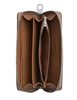 Coach Long Zip Around Wallet In Signature Canvas With Stripe Sand Taupe