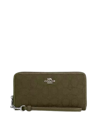 【COACH】シグネチャー Long Zip Around Wallet☆ギフトボックス Coach Boxed Long Zip Around Wallet In Signature Canvas