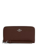 Coach Long Zip Around Wallet Maple