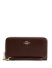 Coach Long Zip Around Wallet Maple