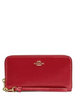Coach Long Zip Around Wallet Poppy