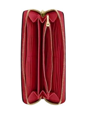 Coach Long Zip Around Wallet Poppy