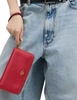 Coach Long Zip Around Wallet Poppy