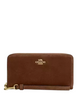 Coach Long Zip Around Wallet Warm Brown