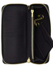 Coach Long Zip Around Wallet With Detachable Card Case Black