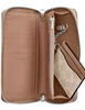 Coach Long Zip Around Wallet With Detachable Card Case In Signature Canvas Sand Taupe
