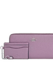 Coach Long Zip Around Wallet With Detachable Card Case Light Violet