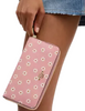 Coach Long Zip Around Wallet With Floral Print Pink
