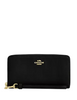 Coach Long Zip Around Wallet With Quilting Black