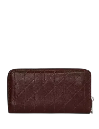 Coach Long Zip Around Wallet With Quilting Maple
