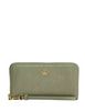 Coach Long Zip Around Wallet With Quilting Pistachio