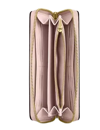 Coach Long Zip Around Wallet With Rosette Print Blush