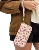 Coach Long Zip Around Wallet With Rosette Print Blush