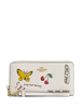 Coach Long Zip Around Wallet With Sketch Print Chalk 