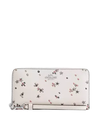 Coach Long Zip Around Wallet With Star Print