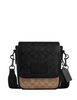 Coach Lucas Crossbody Bag In Blocked Signature Canvas Tan Charcoal Black