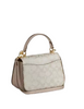 Coach Lysa Top Handle Bag In Signature Canvas Champagne 