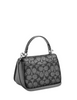 Coach Lysa Top Handle Bag In Signature Canvas  Gunmetal 