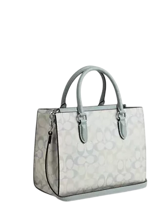 Coach Maggie Small Tote Bag In Pretty Signature Canvas Chalk Blue