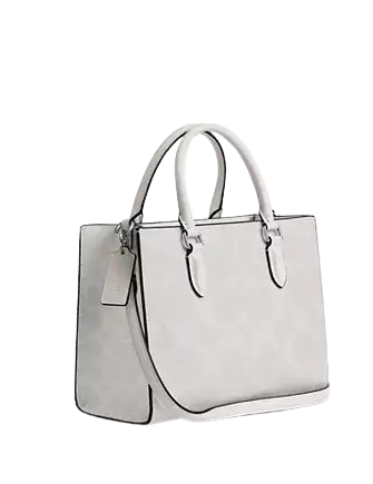 Coach Maggie Small Tote Bag In Signature Canvas Chalk