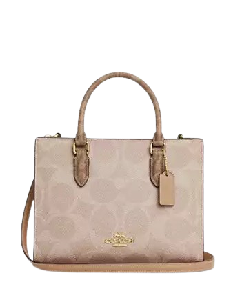 Coach Maggie Small Tote Bag In Signature Canvas Sand Tan 